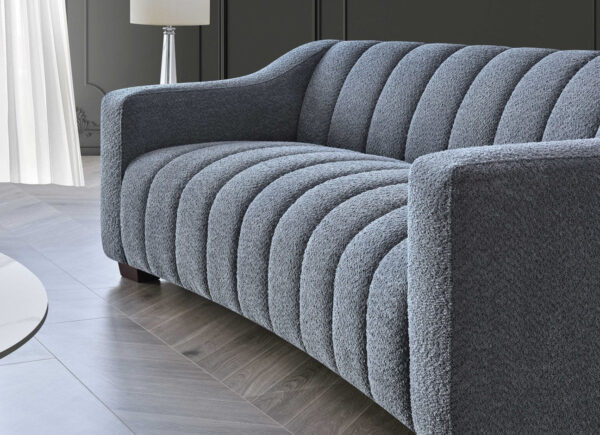 Aluxo Astoria 3 Seater Sofa in Iron Boucle Fabric - Image 3