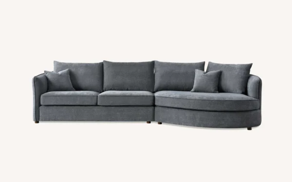 Aluxo Rubin Corner Chaise in Charcoal Boucle - Image 6