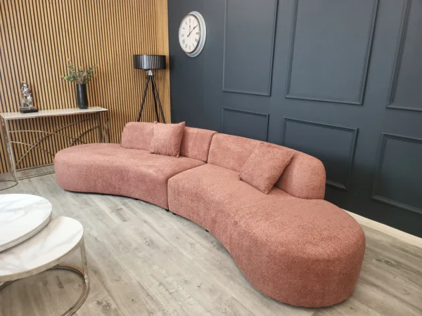 Miami Curved Cinema Boucle Sofa - Image 6