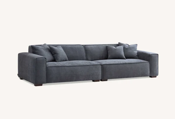 Aluxo Dakota 4 seater with Chaise in Charcoal Boucle - Image 6