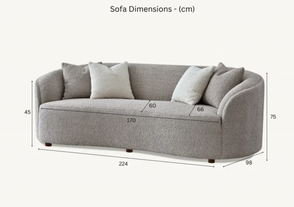 Aluxo Nolita Boucle Teddy Sofa - Image 8