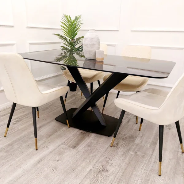 Apollo 1.6 Black Dining Table with Black Sintered Stone - Image 7