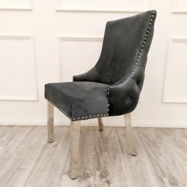 Kensington Dining Chair Dark Grey - Image 4