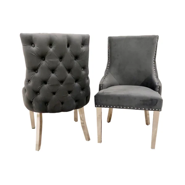 Kensington Dining Chair Dark Grey - Image 5