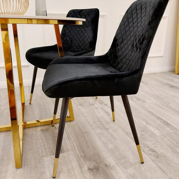 Luna Velvet Dining Chair - ALL COLOURS - Image 7